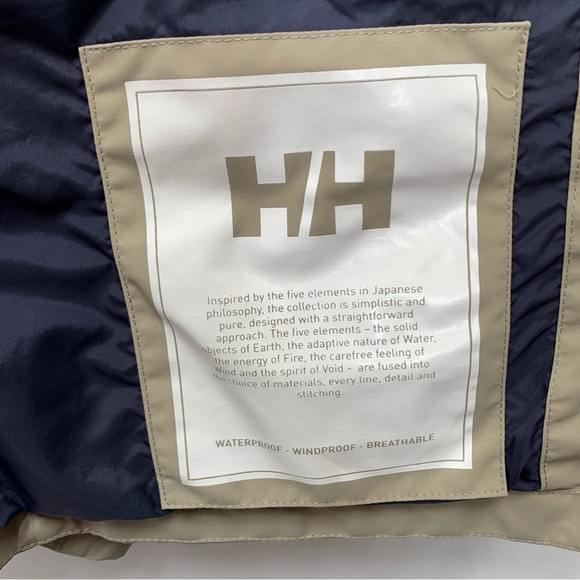 Helly Hansen Kobe Elements Field Jacket Mens Medium Beige Unisex Windbreaker - Picture 8 of 11